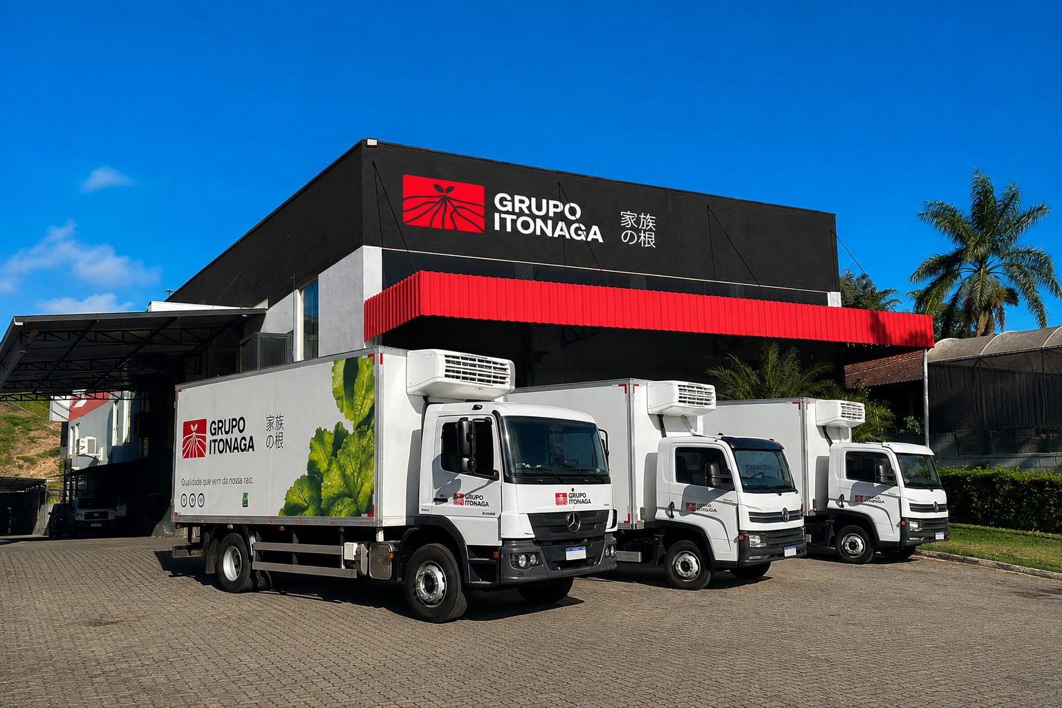 Frota de caminhões do Grupo Itonaga